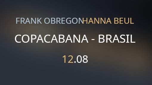 Frank Obregon & Hanna Beul in Copacabana – Brasil